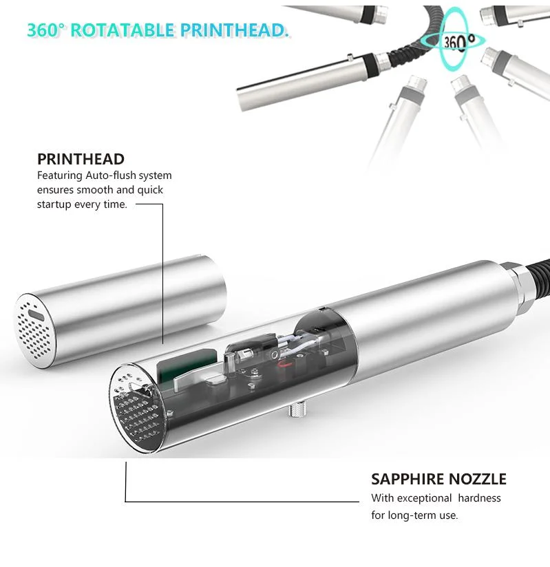 Continuous Inkjet Printer Cij Printer for Cable PV Pipe, Building Materials (QBCODE-G2S)