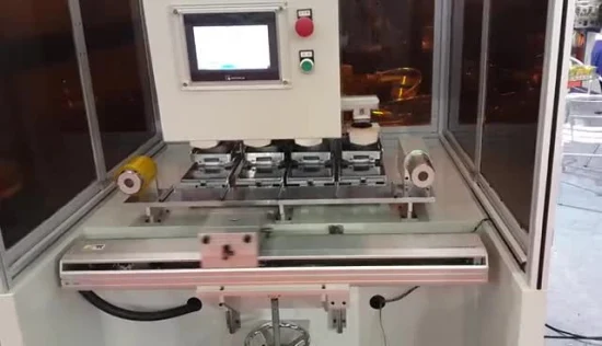 Machine de tampographie à grande vitesse et précision à entraînement par servomoteur 4 couleurs