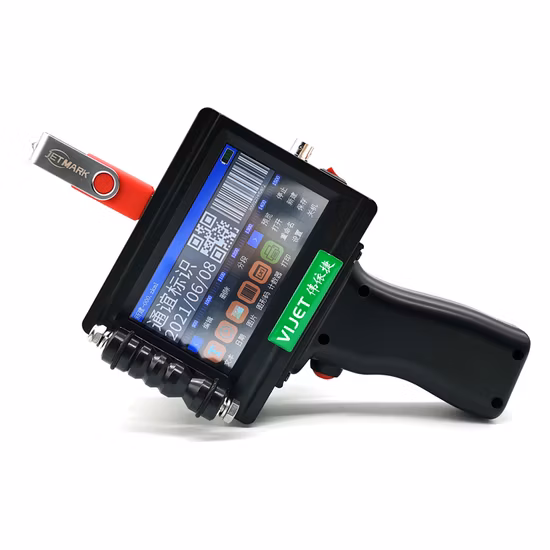 Imprimante à jet d'encre blanche noire bon marché d'imprimante portative pour l'emballage d'impression de code de date de logo